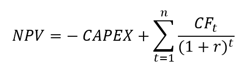 NPV equation - simplified